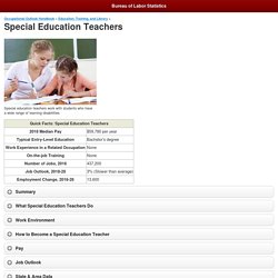 Special Education Teachers : Occupational Outlook Handbook