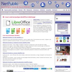 4 cours suite bureautique LibreOffice à télécharger