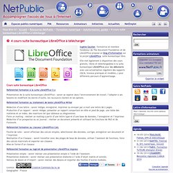 4 cours suite bureautique LibreOffice à télécharger