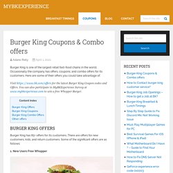 Burger King Coupons & Combo Offers