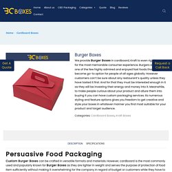 Burger Boxes - Fast Food Packaging Boxes at Wholesale