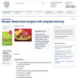 Black bean burgers with chipotle ketchup