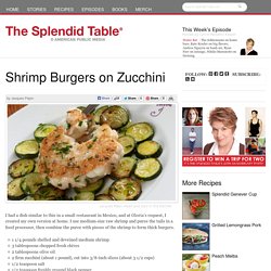 Shrimp Burgers on Zucchini