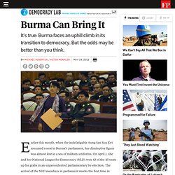 Burma Can Bring It - By Michael Albertus and Victor Menaldo