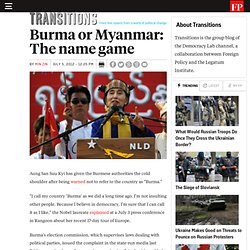 Burma or Myanmar: The name game