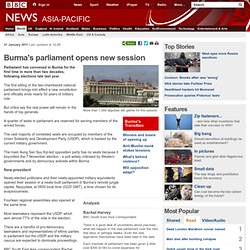 Burma's parliament opens new session