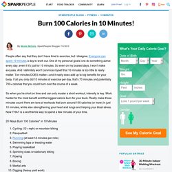 Burn 100 Calories in 10 Minutes!