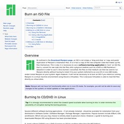Burn an ISO File - Manjaro Linux
