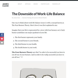 The Four Burners Theory: The Downside of Work-Life Balance