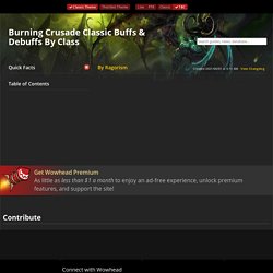 Buffs & Debuffs de toutes les classes