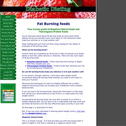 Fat Burning Foods - Negative Calorie Foods