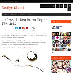 19 Free Hi-Res Burnt Paper Textures