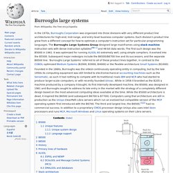 Burroughs large systems
