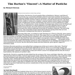 Tim Burton&#039;s &#039;Vincent&#039; - A Matter of Pastiche