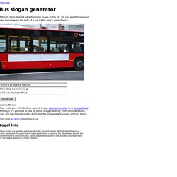 Bus slogan generator