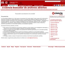 e-ciencia. Buscador de archivos abiertos