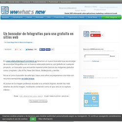 Un buscador de fotografías para uso gratuito en sitios web