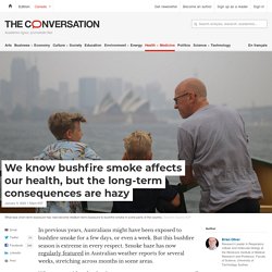 We know bushfire smoke affects our health, but the long-term consequences are hazy