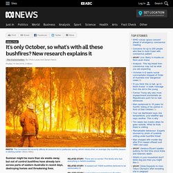 It's only October, so what's with all these bushfires? New research explains it