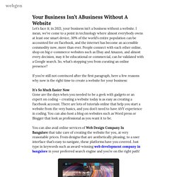 Your Business Isn’t ABusiness Without A Website