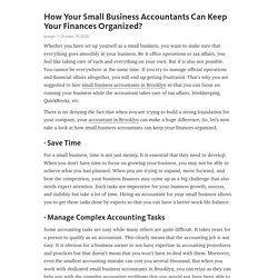 Small Business Accountants in Brooklyn By Nasir Faizi, CPA PLLC