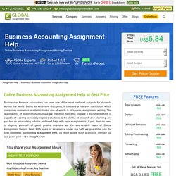 Business Accounting Assignment Help: Best Accounting Writing Service