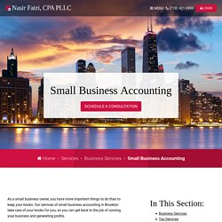 Small Business Accounting New York, Brooklyn & New Jersey - Nasir Faizi, CPA PLLC