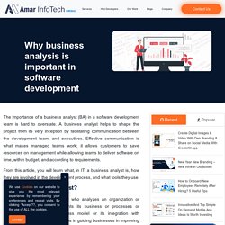 Role of Business Analysis in Software Development