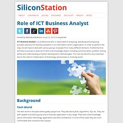 Role of ICT Business Analyst - Notes Of Genius