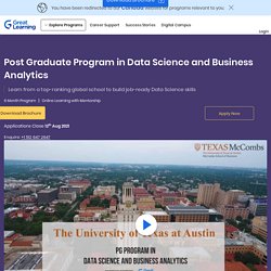UT Austin Data Science & Business Analytic Certificate Training Course