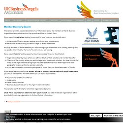 UK Business Angels Association Member Directory