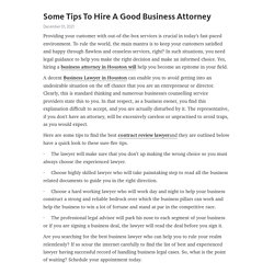 Some Tips To Hire A Good Business Attorney  – Telegraph