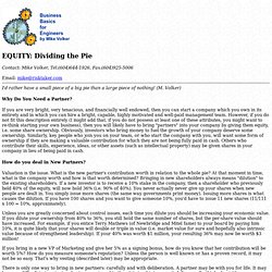 Business Basics - Equity: Dividing the Pie