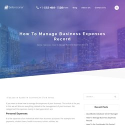 How To Manage Business Expenses Record - bellevisioner