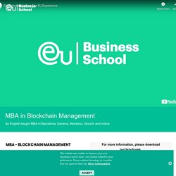 EU Business School - Study Blockchain management