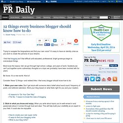 12 things every business blogger should know how to do