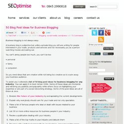 50 Blog Post Ideas for Business Blogging