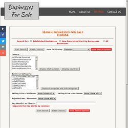 McLane Business Brokers - Rhonda McLane, Broker - Florida Business For Sale Listings