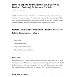 How To Expand Your Business With Gateway Business Brokers