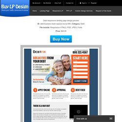 Debt responsive landing page design preview.