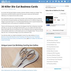 Die Cut Business Card Collection