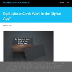Do Business Cards Work in the Digital Age?