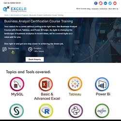 Best Business Analyst Certification Training Course