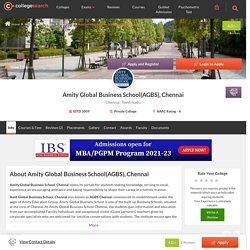 Amity Global Business School - (AGBS) Chennai - Courses, Fees, Rating, Reviews, Placements