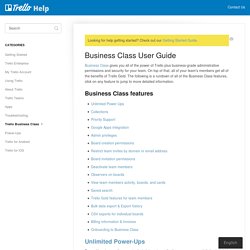 Business Class User Guide - Trello Help
