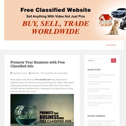 Promote Your Business with Free Classified Ads