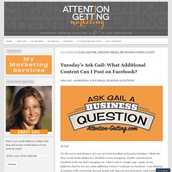 Gail Oliver, Online Small Business Consultant