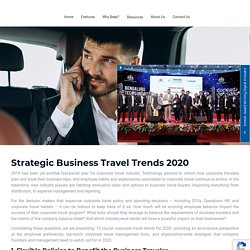 Business Travel Trends 2020, Corporate Travel Policy - BeepnBook