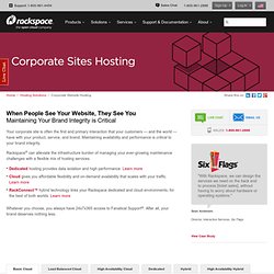 Business Website Hosting and Corporate web hosting at Rackspace