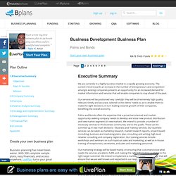Business Development Sample Business Plan
